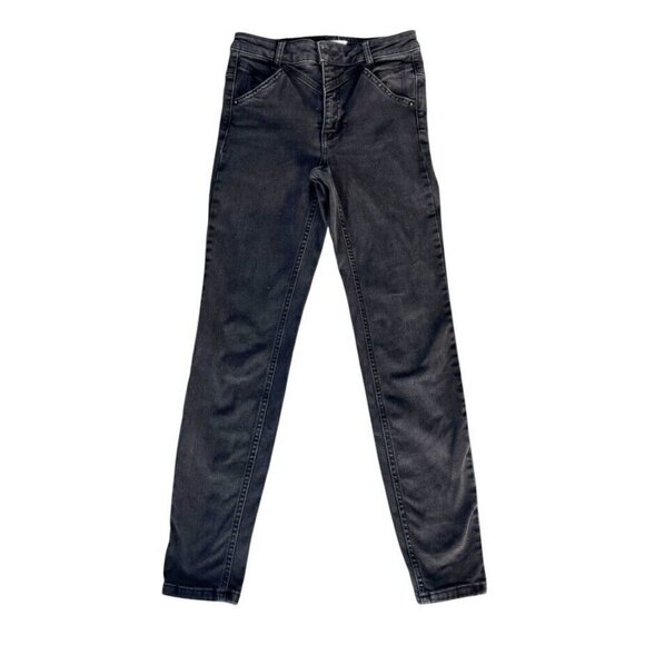 We The Free Women’s Sz 27 Black Multi Seam Straight Leg Denim Jeans - Picture 1 of 9